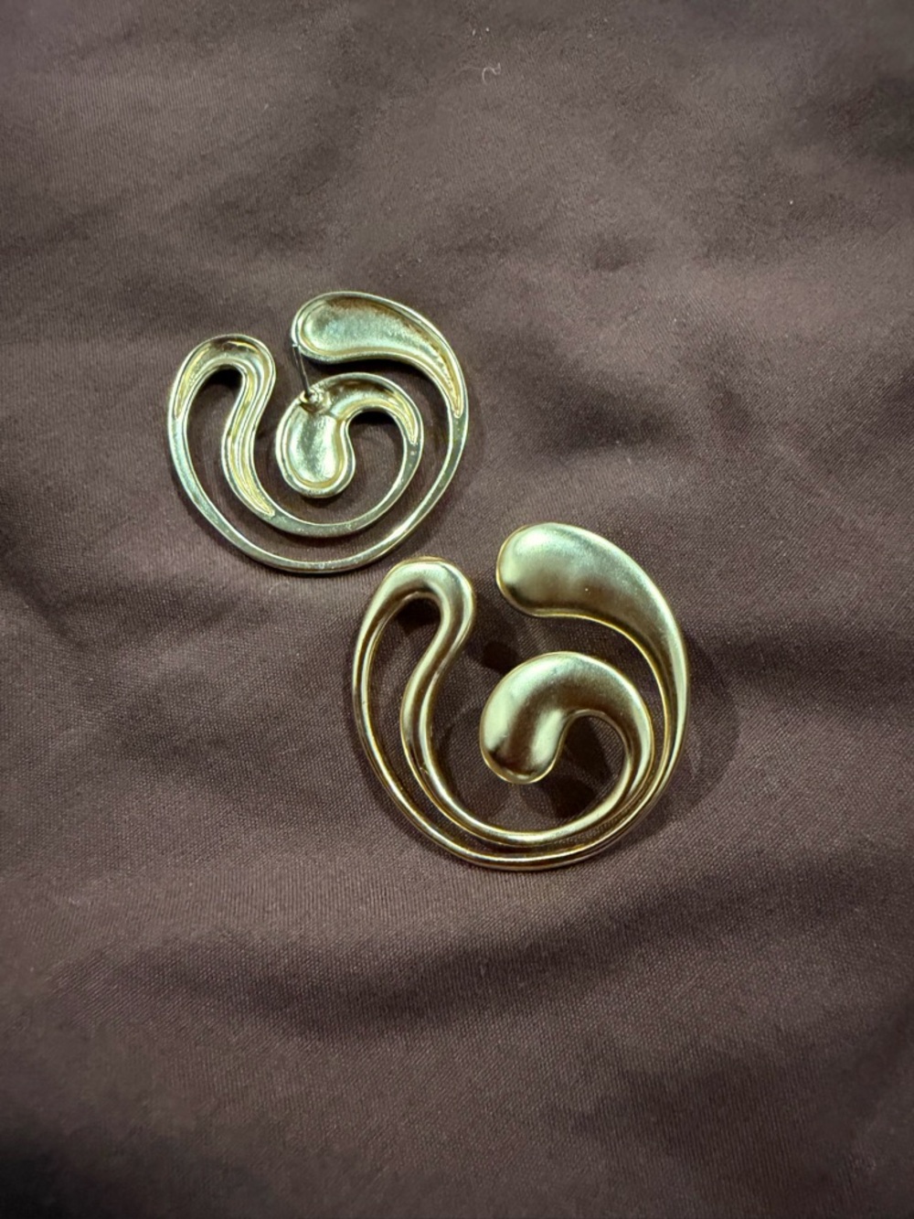 Gold Swirl Statement Earrings - Elegant Women’s Jewelry